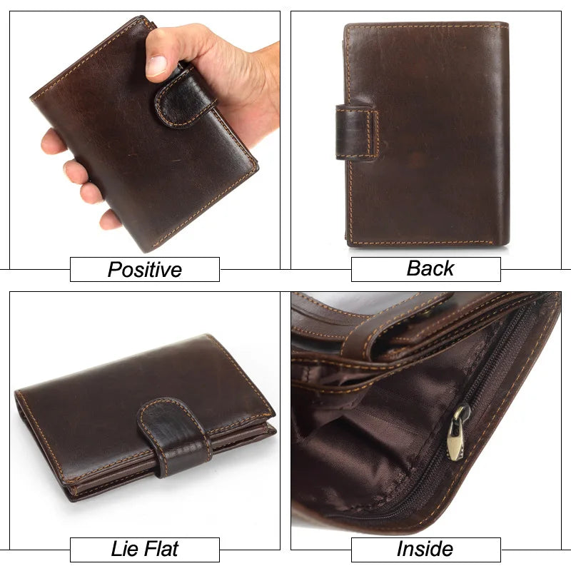 Men's Genuine Leather Short  Wallet.