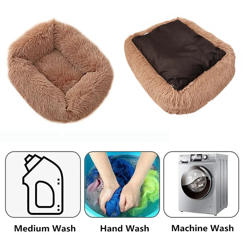 Rectangle Plush Dog Bed Winter Warm Mat