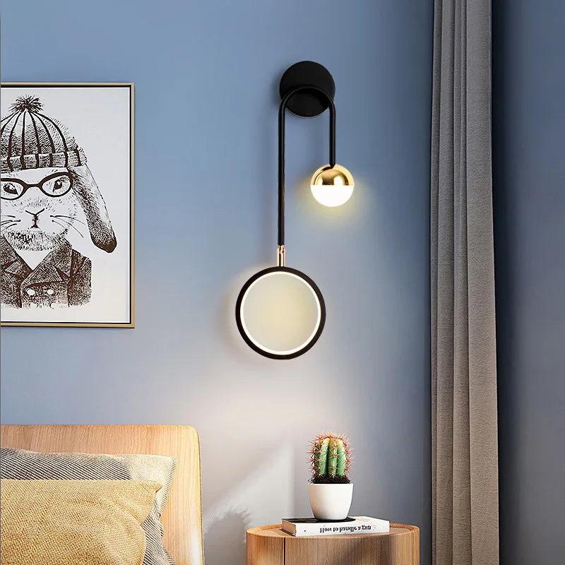 Modern LED Wall Lamp Nordic Sconce Round Lighting.