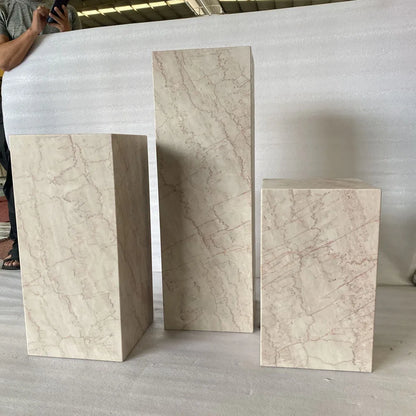 Customized Natural Marble Stand Plinths Side Table.