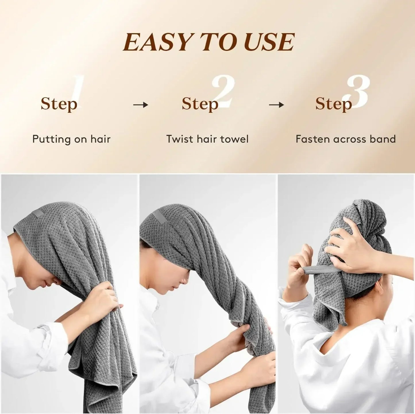 Quick Drying Towels Headband With Elastic Band.