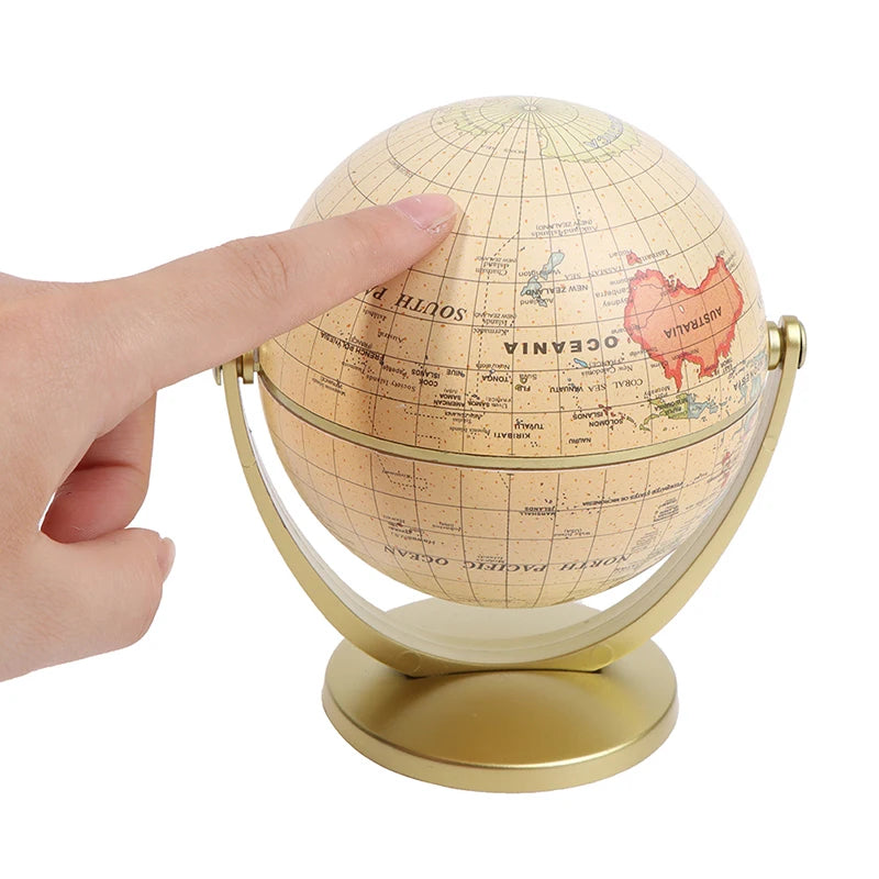 Degree Rotating World Globe Earth Antique.