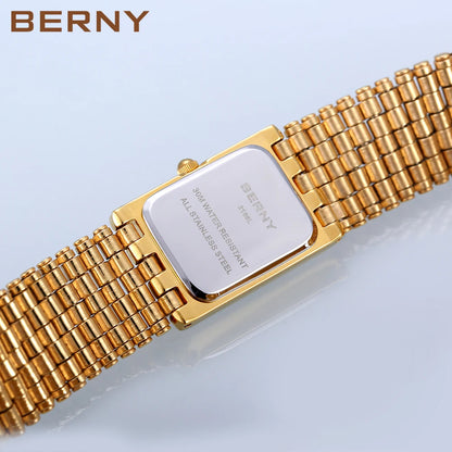 BERNY Quartz Watch for Women stainless steel.