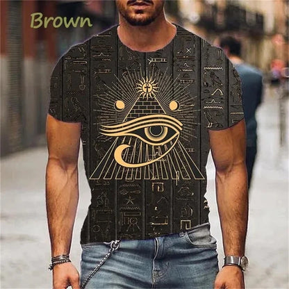 Egyptian Pharaoh 3D Printed T-Shirt Personality Ancient Horus Egyptian God Eye Egyptian Pharaoh Fashion Unisex Streetwear TShirt