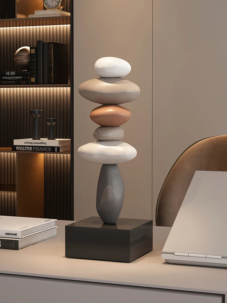 Modern Art Feng Stone Resin Sculpture.