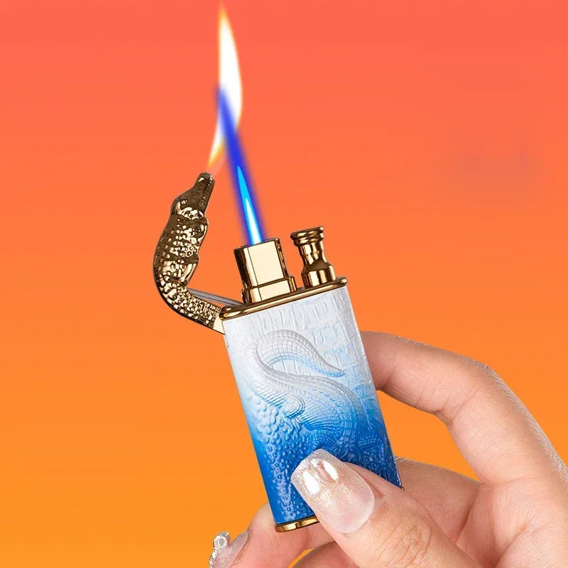 Relief Dragon Crocodile Double Fire Lighter.