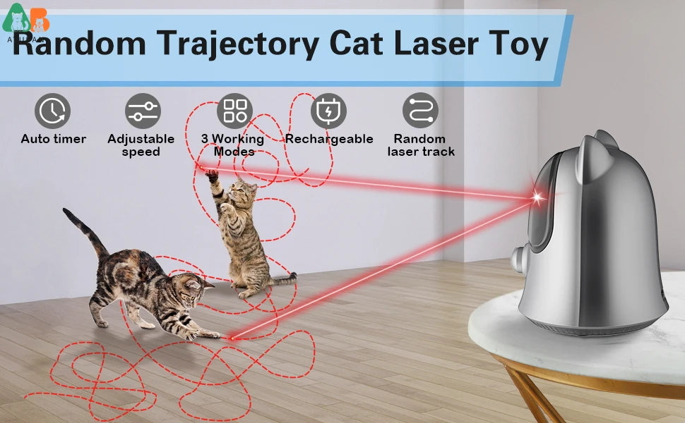 ATUBAN Interactive Laser Pointer Cat Toys for Indoor Cats,Cat Laser Toy Automatic for Bored Indoor Adult Cats/Kittens/Dogs