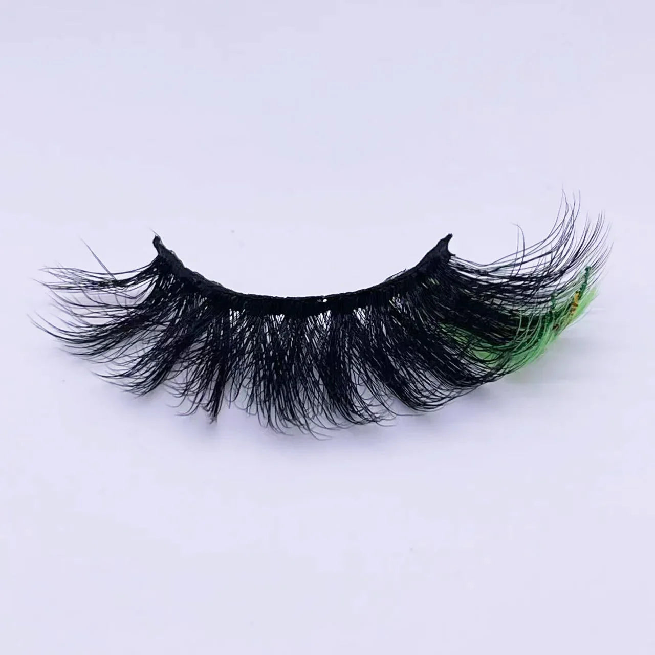 New glitter ombre Colored Lashes 20MM Mink Lashes Wholesale Dramatic Colorful Natural Eyelashes Extension Make up Fake Eyelashes