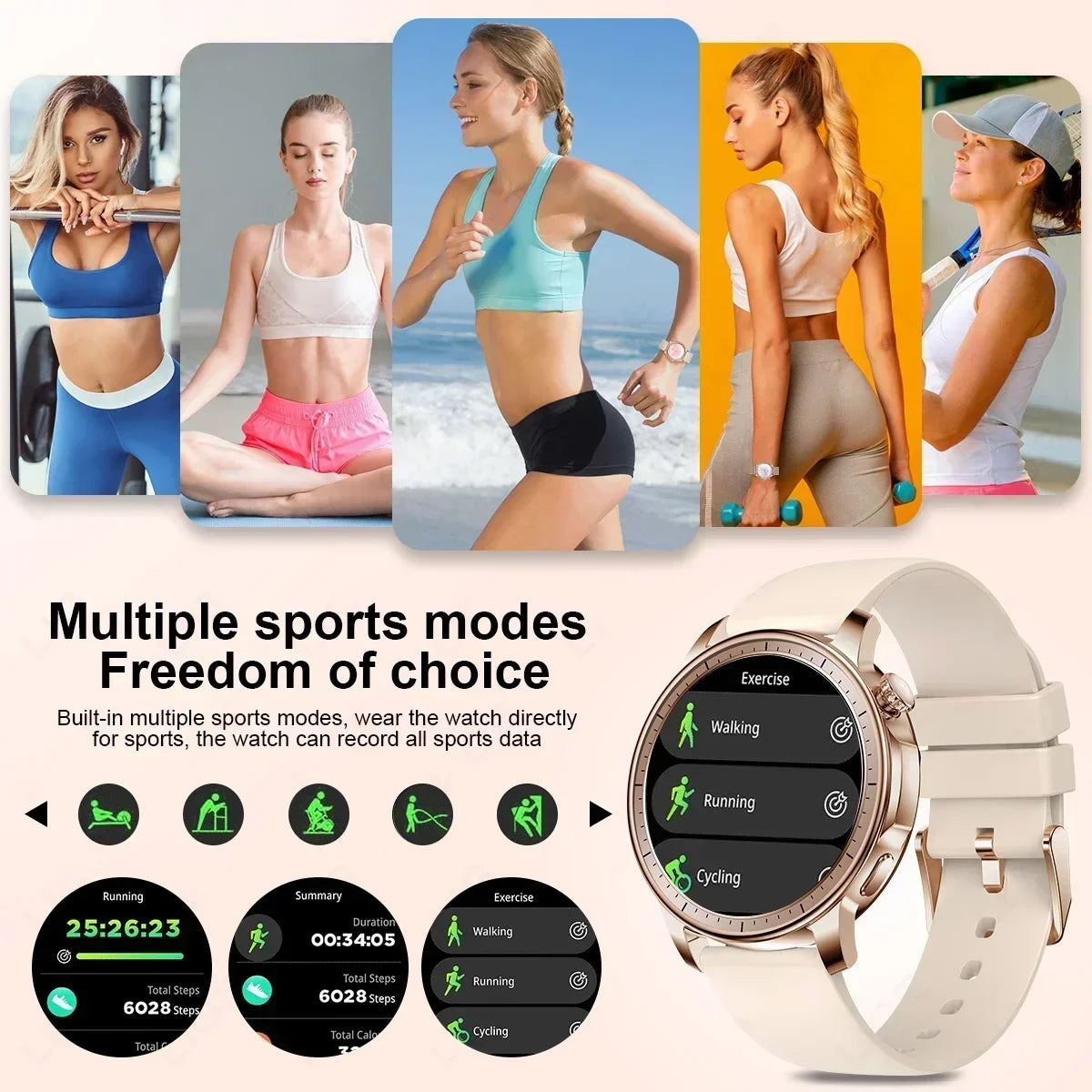 Fashionable Woman Smart Watch for Women