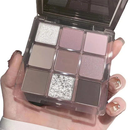 High Quality Matte Eyeshadow Palette Pearlescent Sequins Blush.