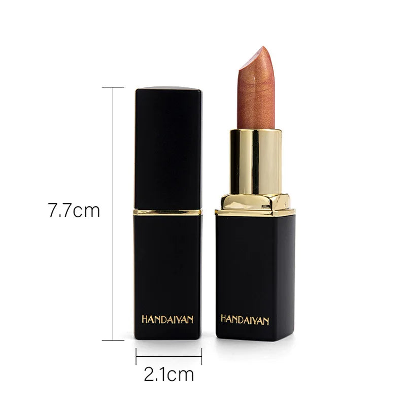 Handaiyan 9 Colors Glitter Matte Velvet Nude Lipstick Shimmer Sexy Red Pigments Makeup Long Lasting Waterproof Profissional