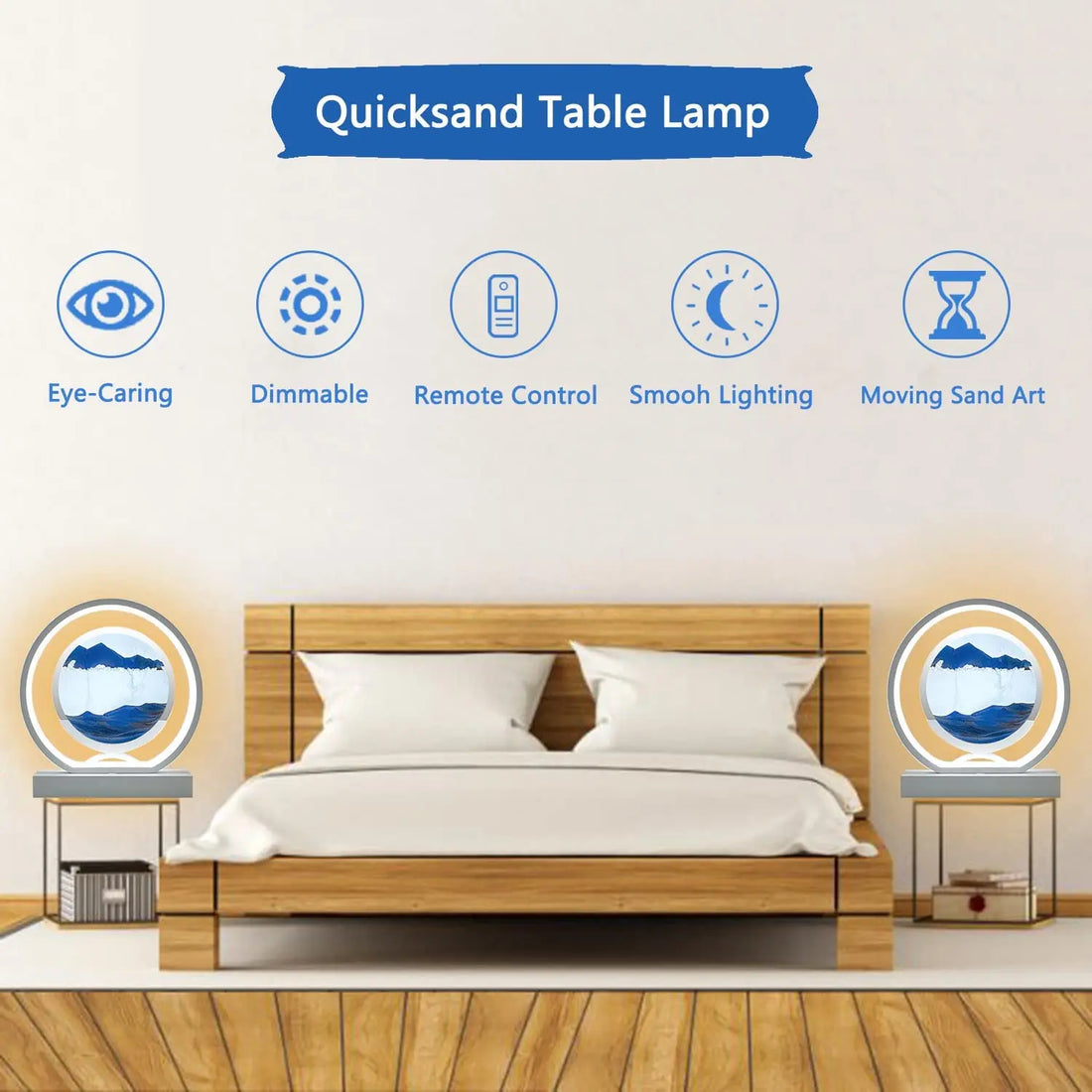 LED Round Hourglass Table Lamp 3D.