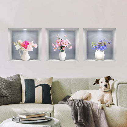 Dimensional Simulation Window Flower Wall Stickers!