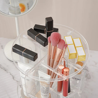 Acrylic Dressing Table Skincare Products Store Rack Cosmetics Storage Box 360 Rotating Lipstick Sorting Box Desktop Makeup Case