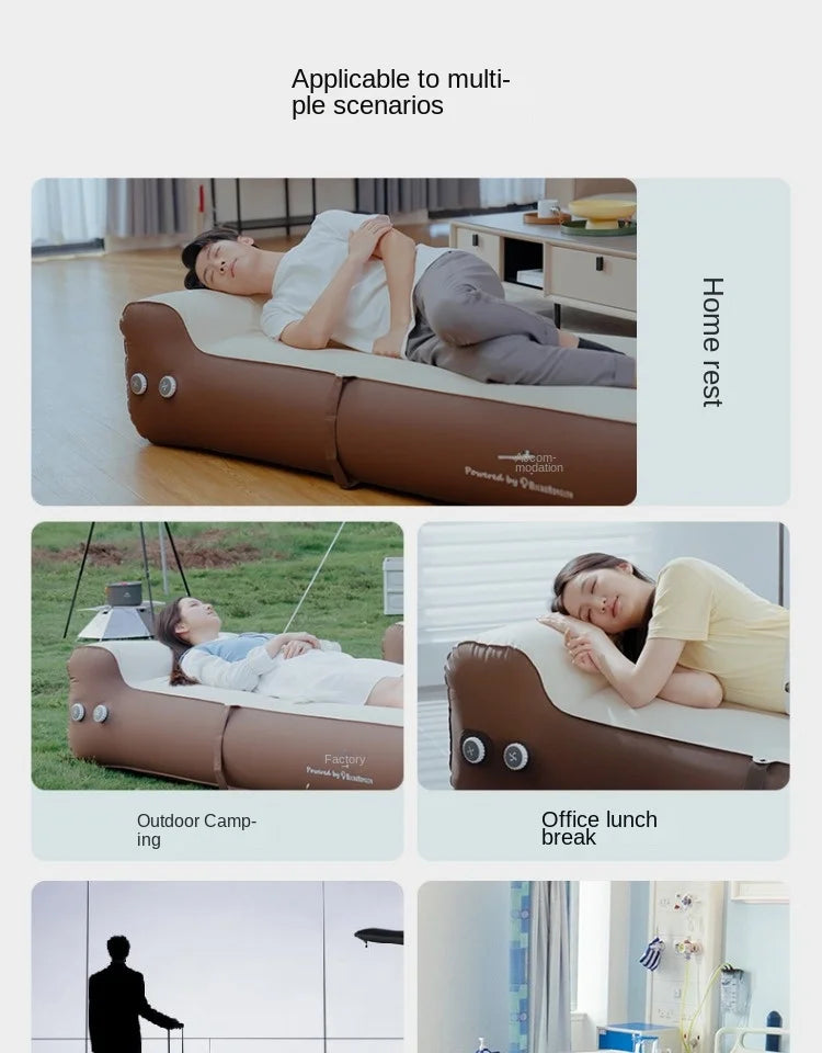 One Button Automatic Inflation Deflation Sleep Bed Inflatable Bed Outdoor Camping Inflatable Mattress Thickened Pillow