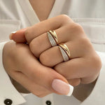 18K Gold Plated Sun Rings for Women.