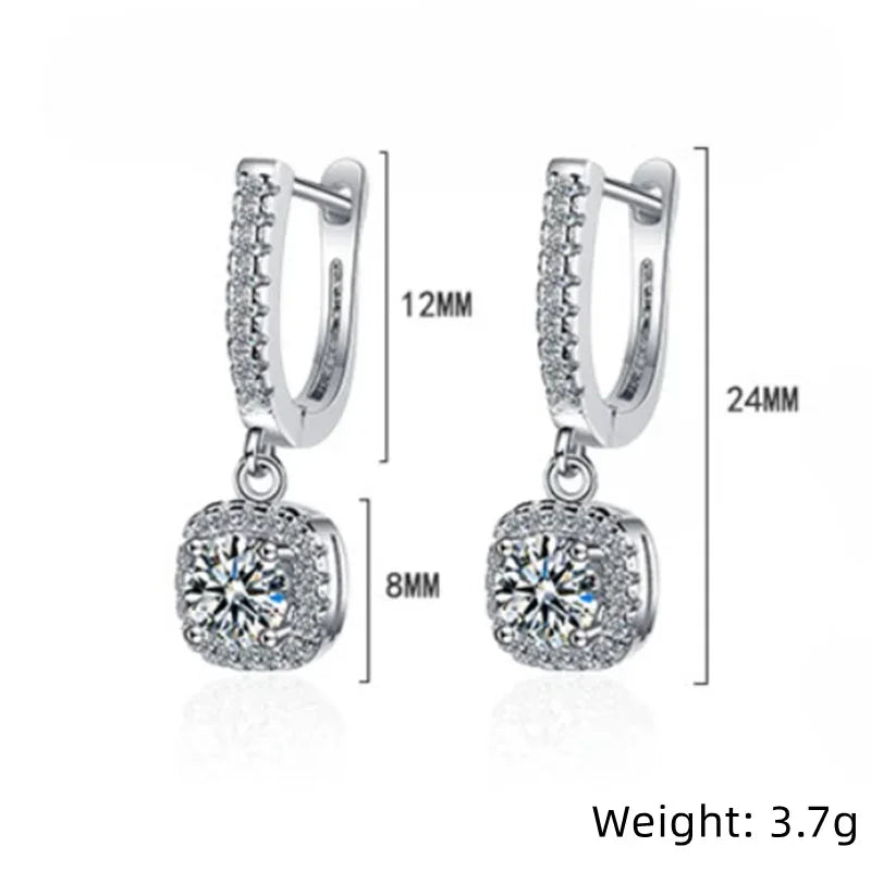 Wing of Dream Moissanite Huggie Hoop Earrings.