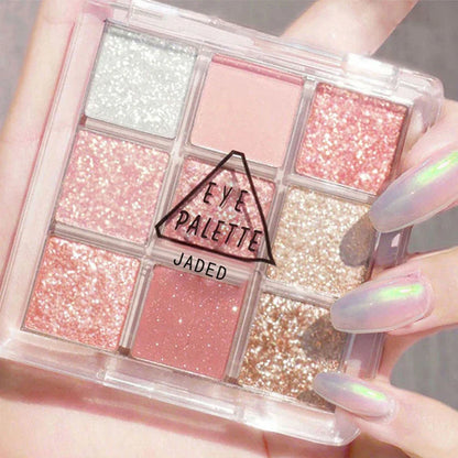 High Quality Matte Eyeshadow Palette Pearlescent Sequins Blush.