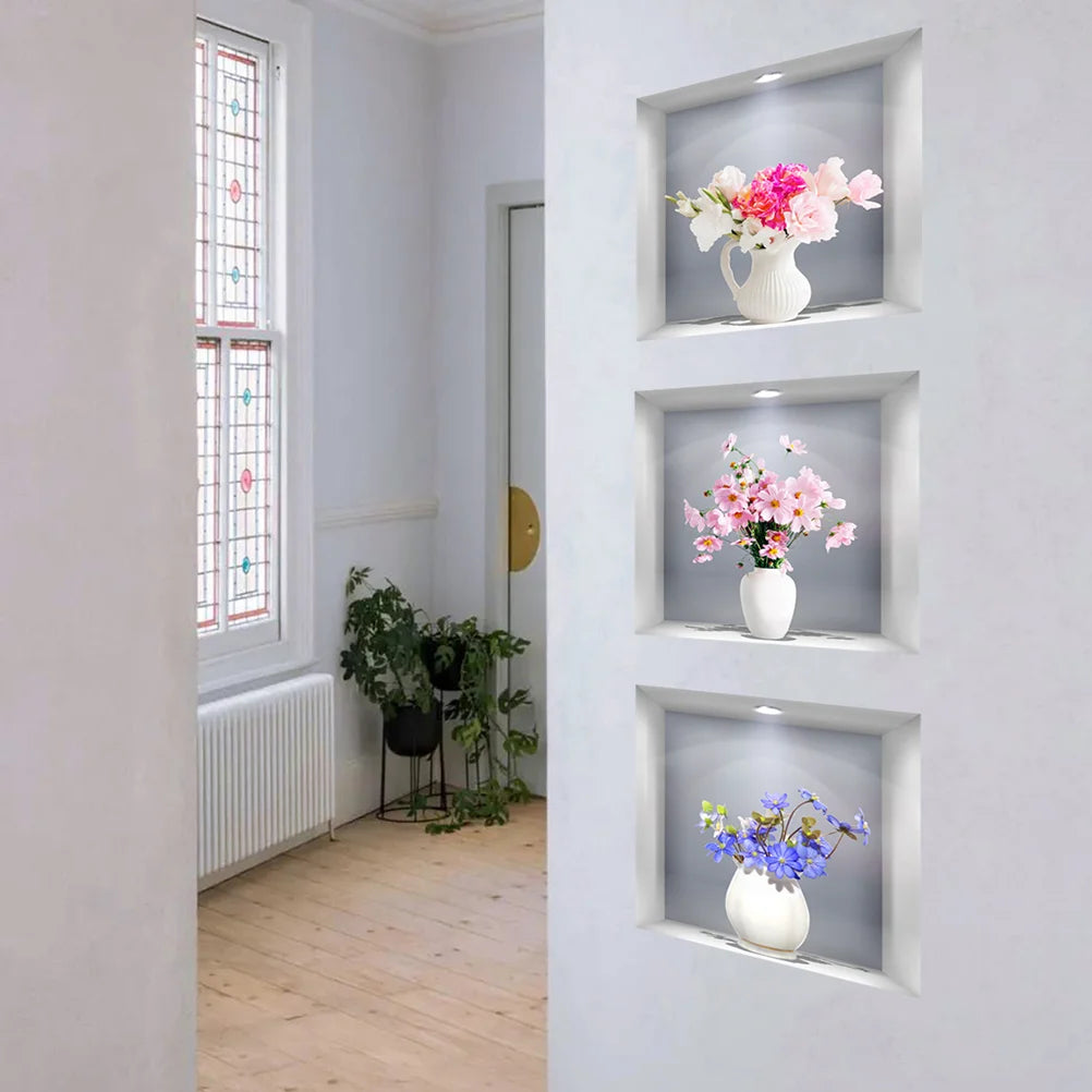 Dimensional Simulation Window Flower Wall Stickers!