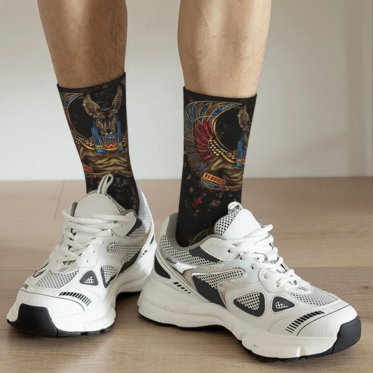 Retro Anubis Men's Socks Ancient Egyptian.