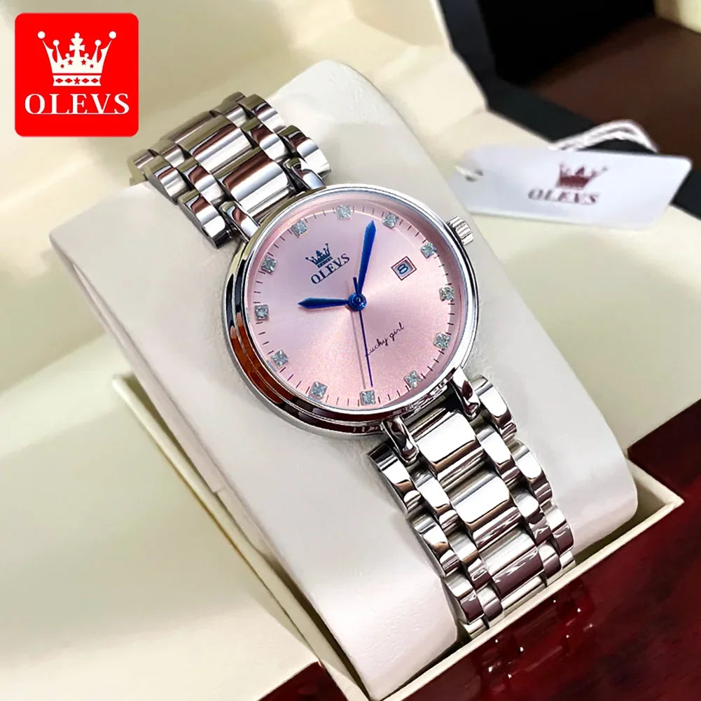 Luxury Silver Stainless Steel Women Watches