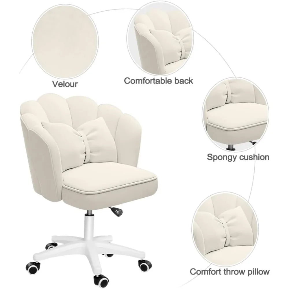 Ergonomic Office Chair Cute Petal Desk Chair Sofa Furniture for Home Armchair Living Room Chairs Backrest Writing Recliner