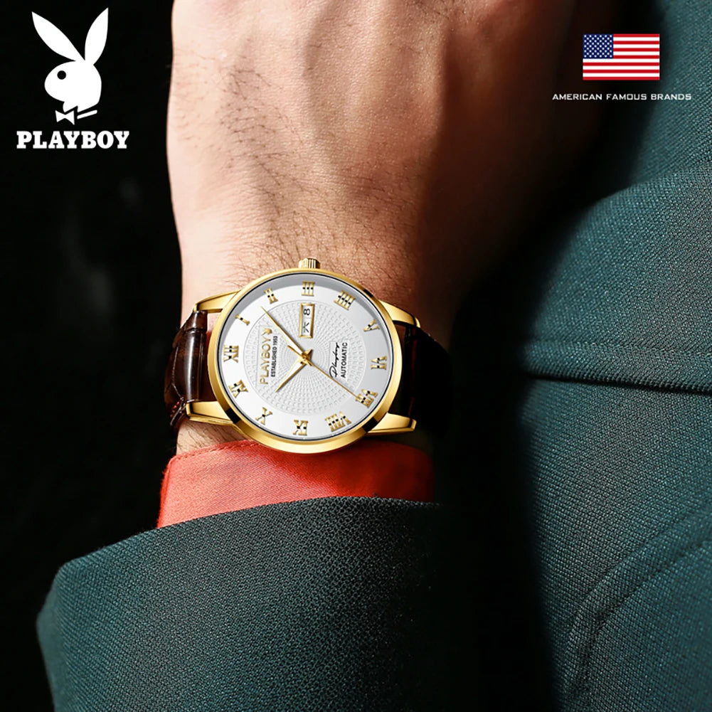 PLAYBOY Top Brand Men Watch High Quality.