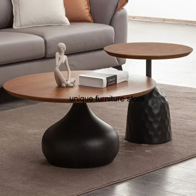 Luxury Nordic Coffee Table Round Minimalist Italian Center Side Table Dinner Writing Service Mesas Bajas Living Room Furniture