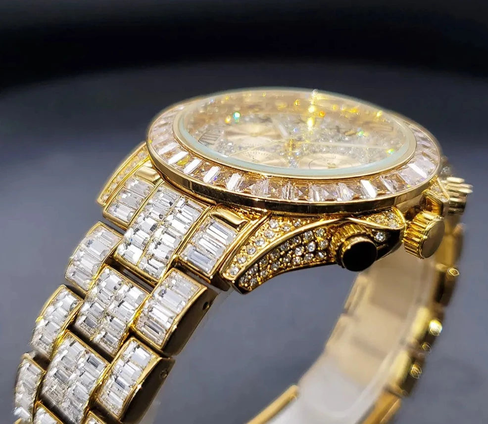 Luxury Quartz Watches For Male Gold.