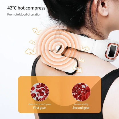 Wireless 6 Heads Smart Neck and Back Massager.