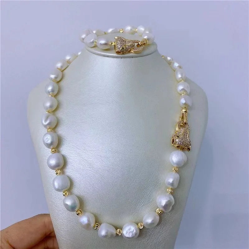 Product Description and Features for 10-11mm Baroque Pearl Jewelry Set