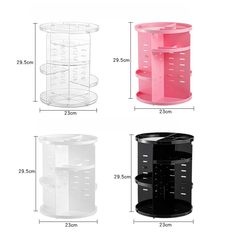 Acrylic Dressing Table Skincare Products Store Rack Cosmetics Storage Box 360 Rotating Lipstick Sorting Box Desktop Makeup Case