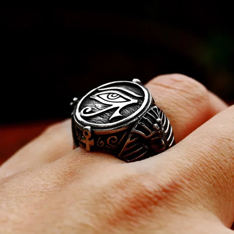 New Style Stainless Steel Eye of Horus Ring.