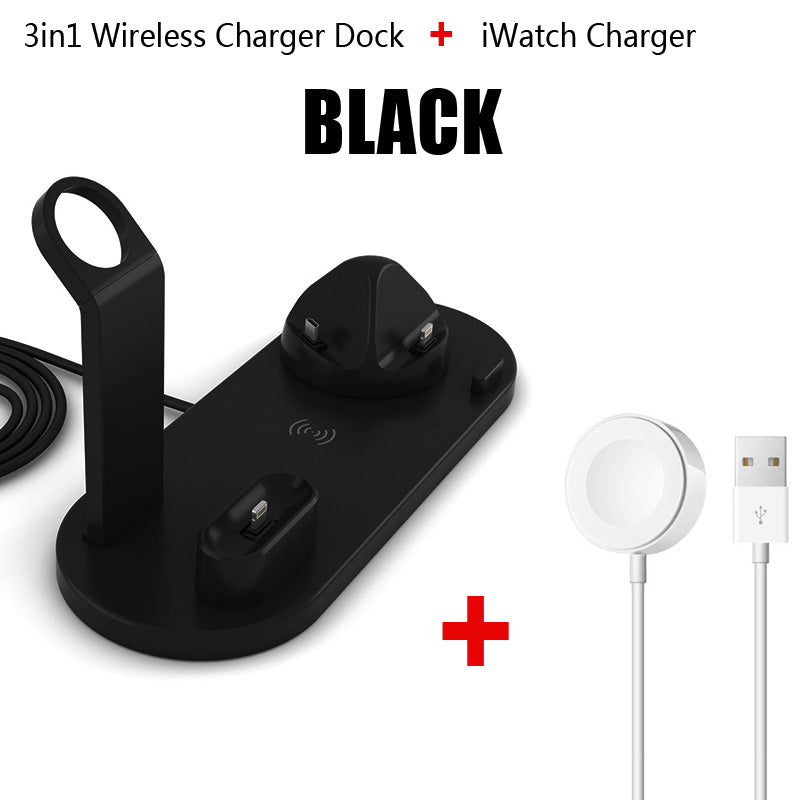 3 in 1 Wireless Charger Dock - 15W Fast.