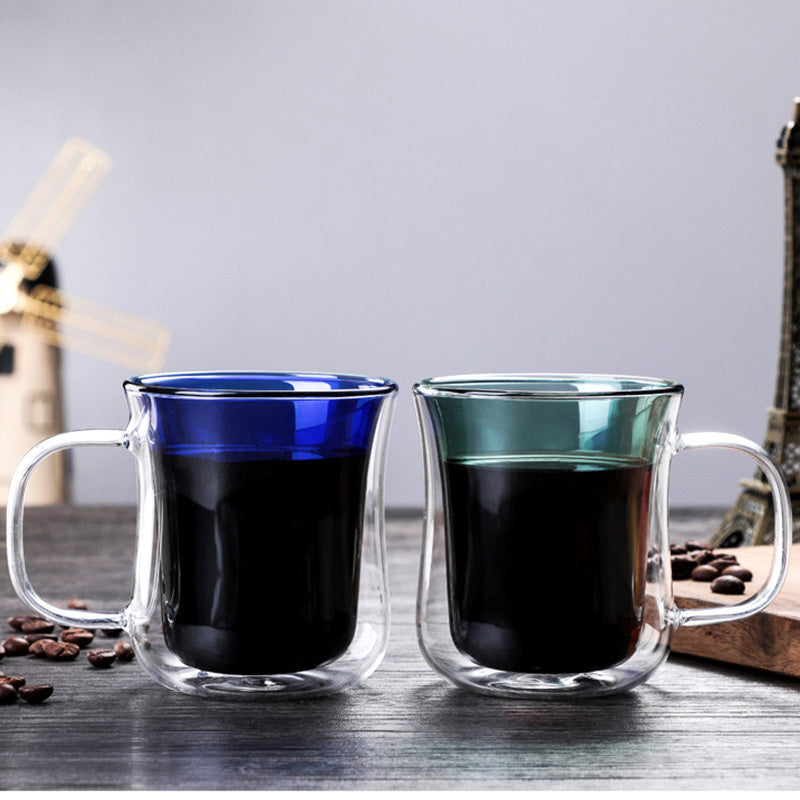 Double-Layer Insulation High Borosilicate Glass Coffee Cup