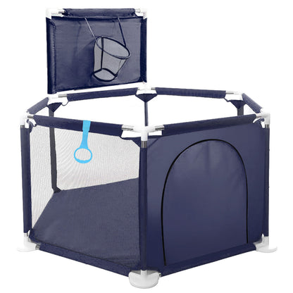 Baby Playpen Large 6 Sides Play Pen For Babies And Toddlers With Breathable Mesh