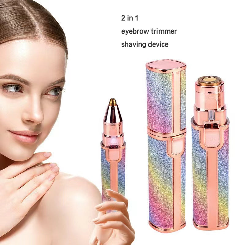 Portable 2 IN 1  Lipstick Shaped Electric Hair Remover For Women.