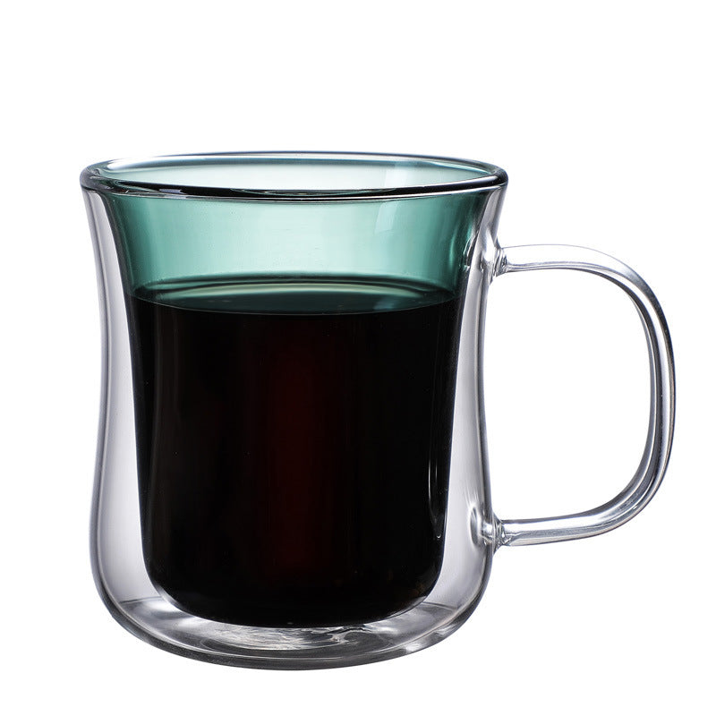 Double-Layer Insulation High Borosilicate Glass Coffee Cup