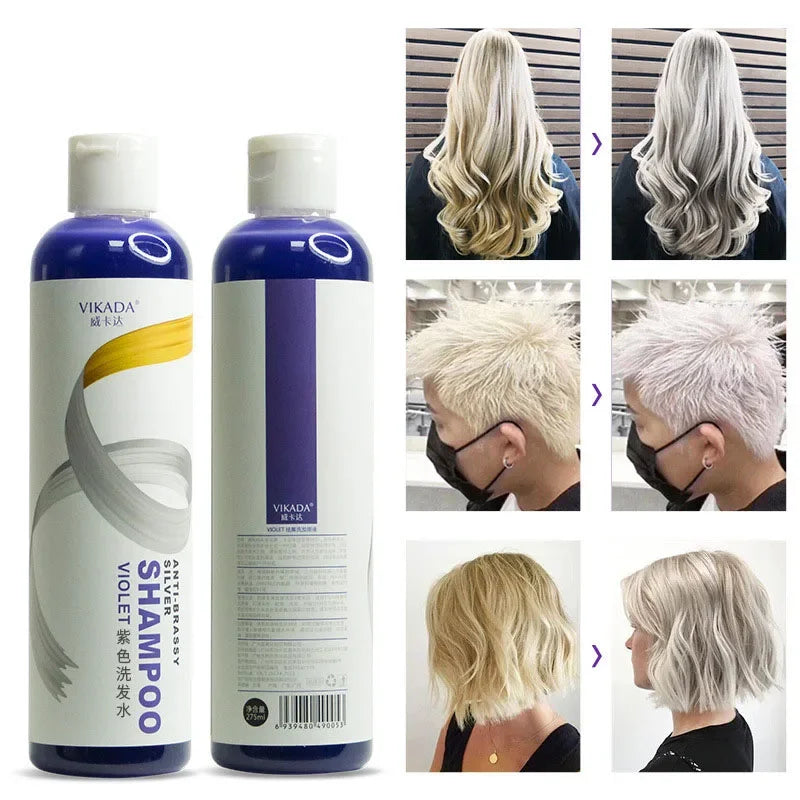 Purple Shampoo Linen Bleaching Hair Correction.