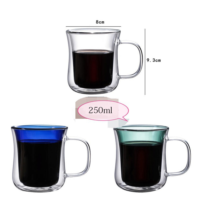 Double-Layer Insulation High Borosilicate Glass Coffee Cup