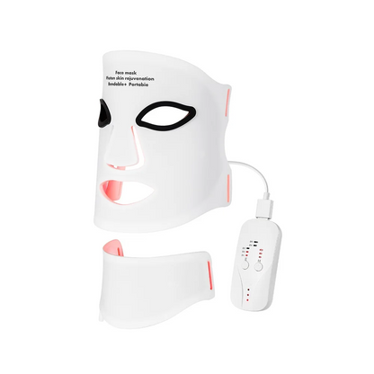 Silicone Red Light Therapy Mask 7 Color LED Face Mask Anti Aging Rejuvenation Brighten Facial Mask with Eye Protection Cushion